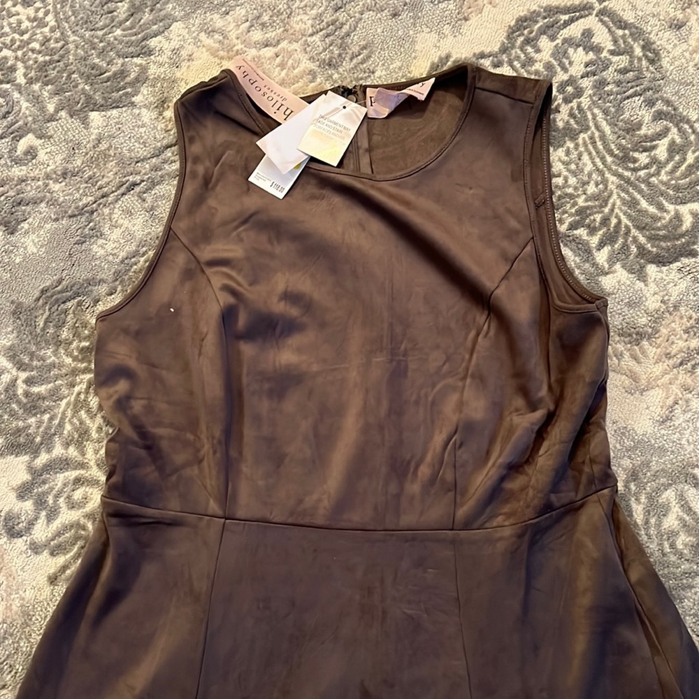 Faux leather dress